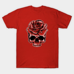 SKULL ROSE SKELETON T-Shirt